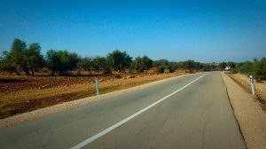 Vue d'une route au Maroc.