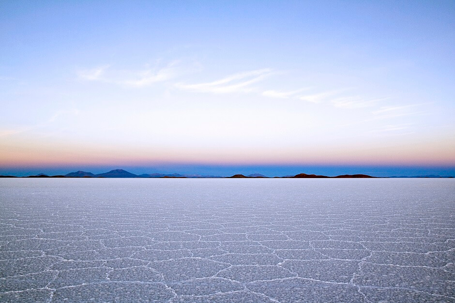 Vue du Salar de Uyuni en Bolivie.