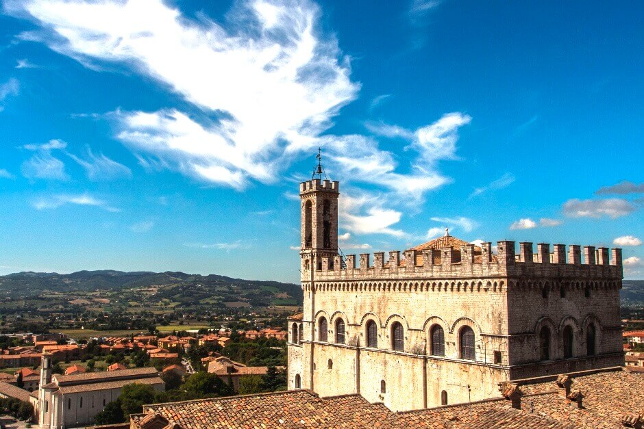 Vue de Gubbio en Ombrie, Italie.