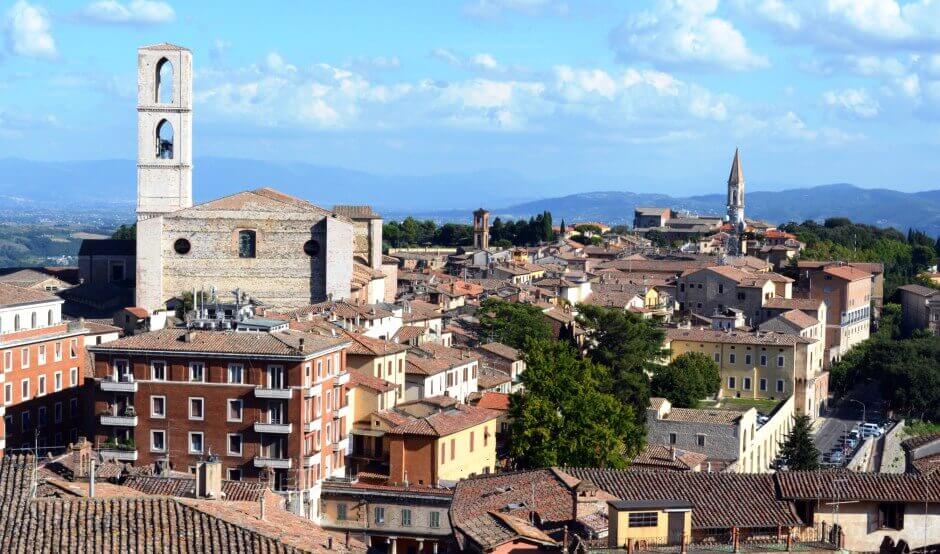 Vue de Pérouse en Ombrie, Italie.