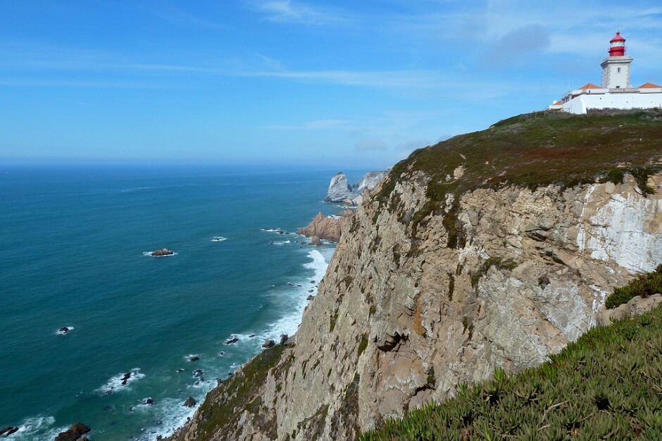 Vue du phare de Cabo da Roca au Portugal.