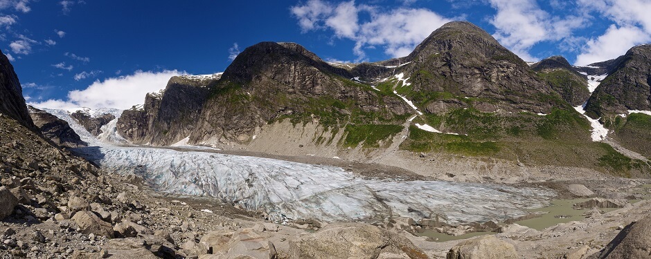 Vue du parc national de Jostedalsbreen en Norvège.