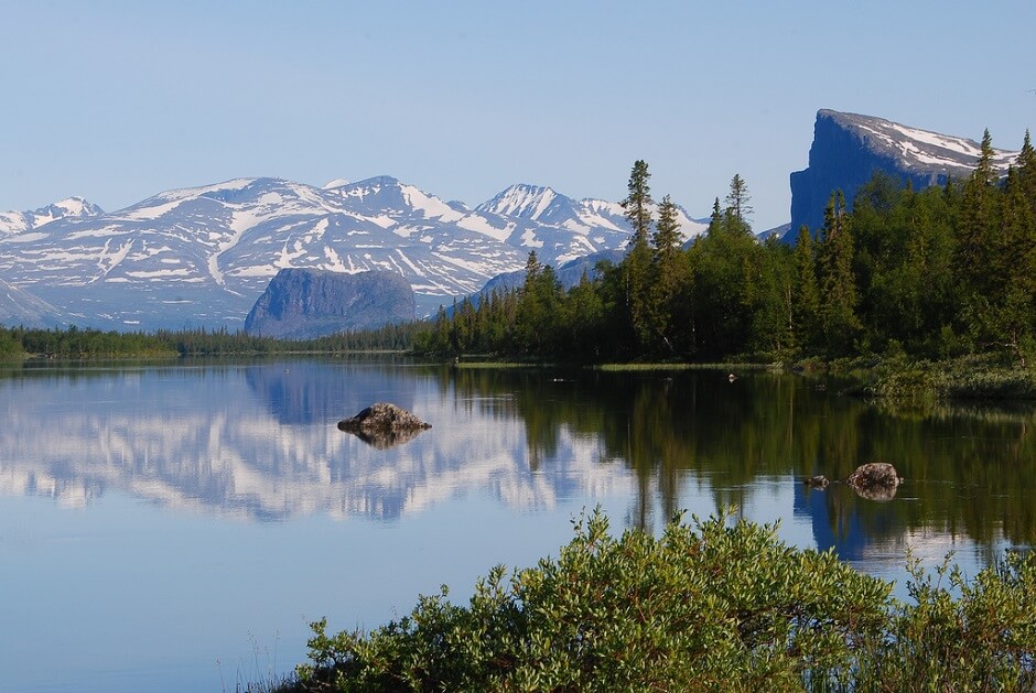 Vue du parc national de Sarek en Suède.