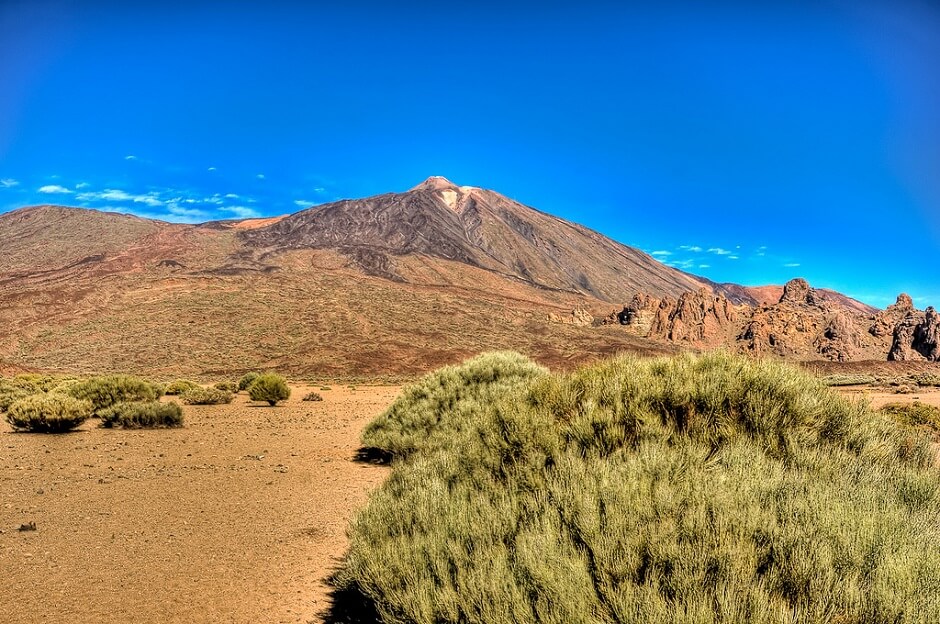 Vue du parc national de Teide aux Canaries en Espagne.