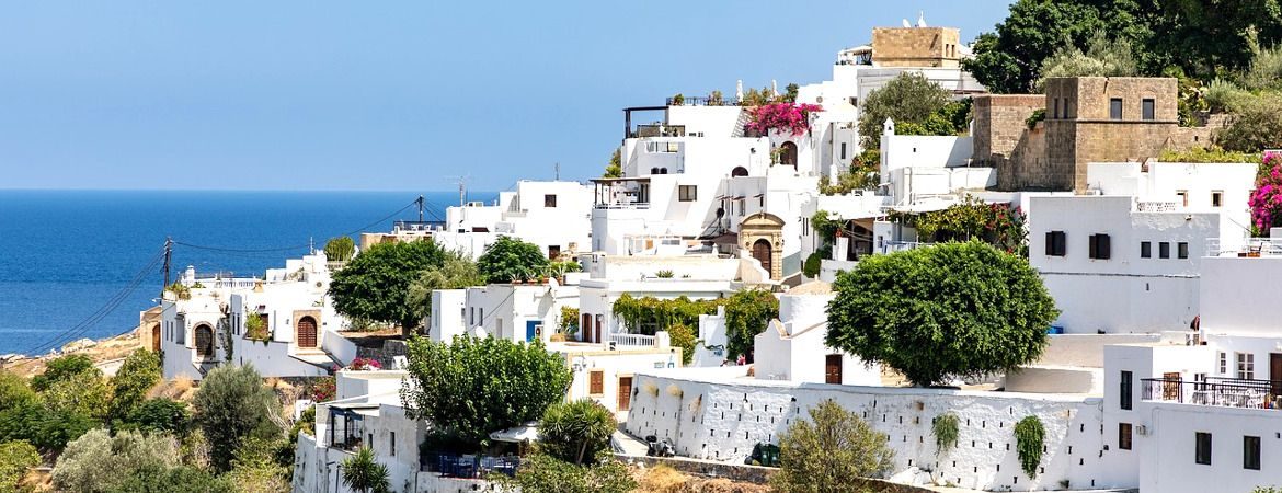 Le village de Lindos sur l'île de Rhodes.