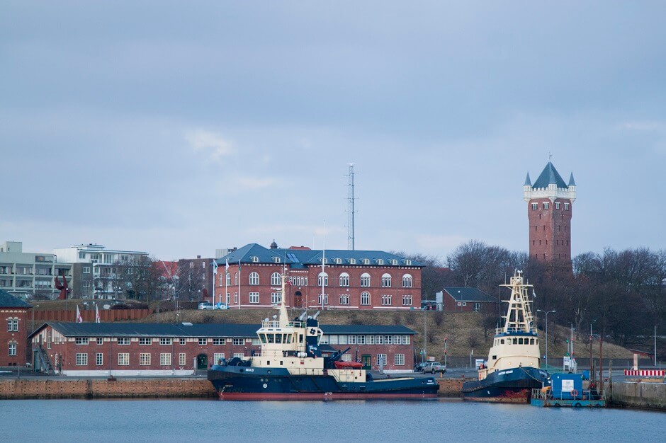 Vue de la ville d'Esbjerg au Danemark.