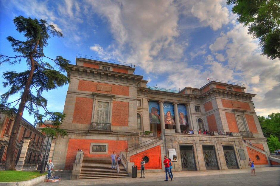 Vue du musée du Prado à Madrid.