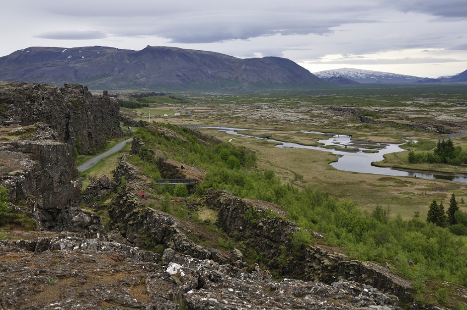 Vue du parc national de Þingvellir en Islande.