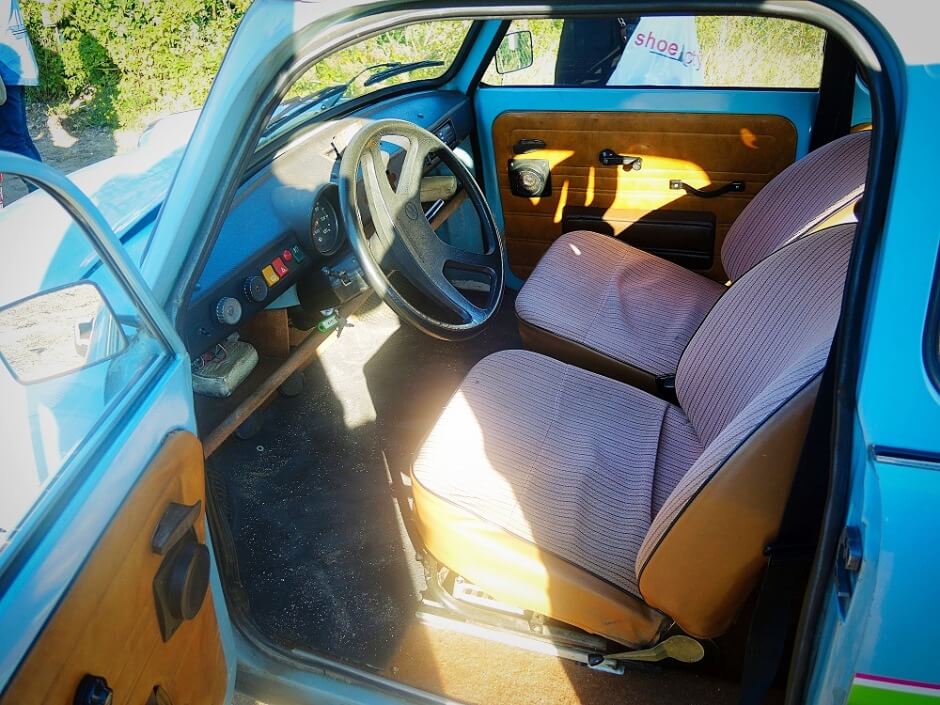 Intérieur d'une trabant.