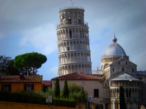 Vue de la tour de Pise en Italie.