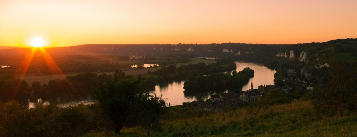 Vue de la Seine en Normandie.