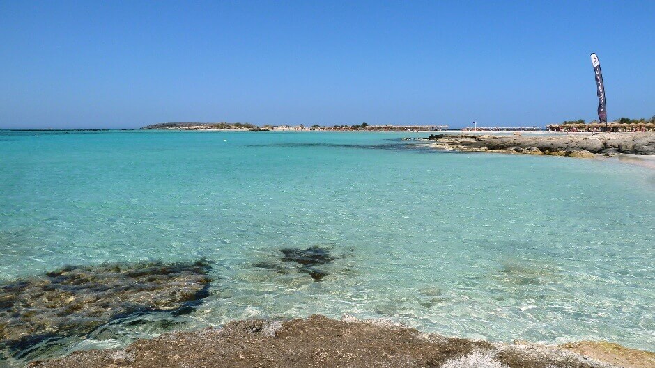 Vue de la plage d'Elafonissi en Crète.