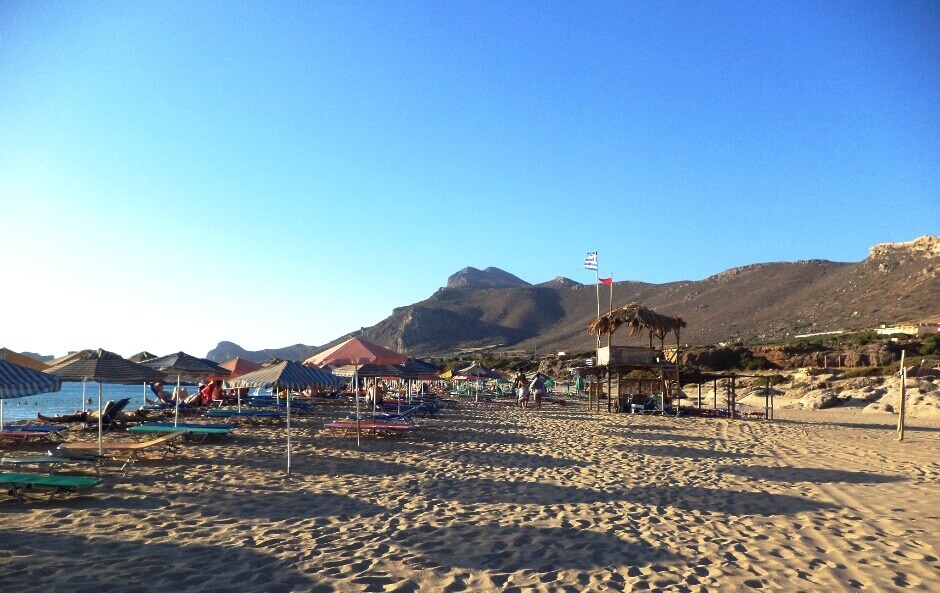 Vue de la plage de Phalassarna en Crète.