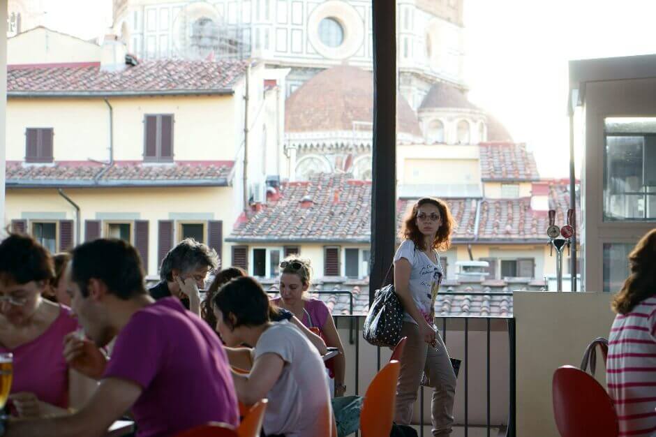 Dans la cantine de la bibliothèque des Oblate à Florance.