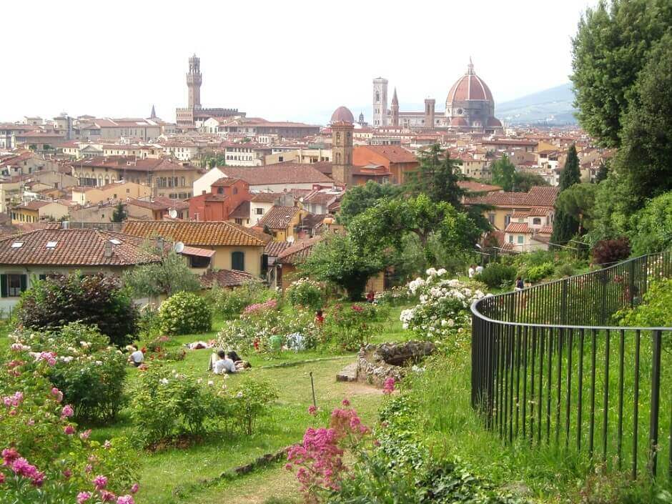 Vue de Florence depuis le Giardini delle Rose.