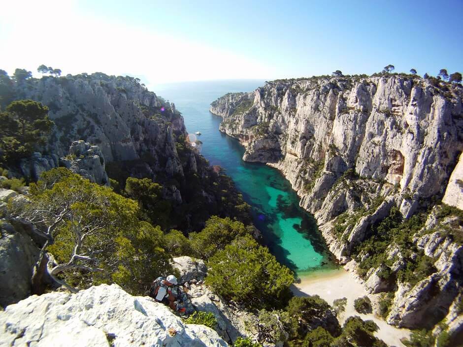 Une calanque à Marseille.