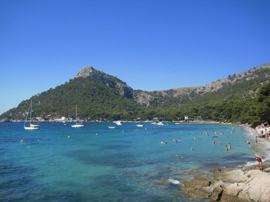 Vue de la plage de Cala Pi à Majorque.