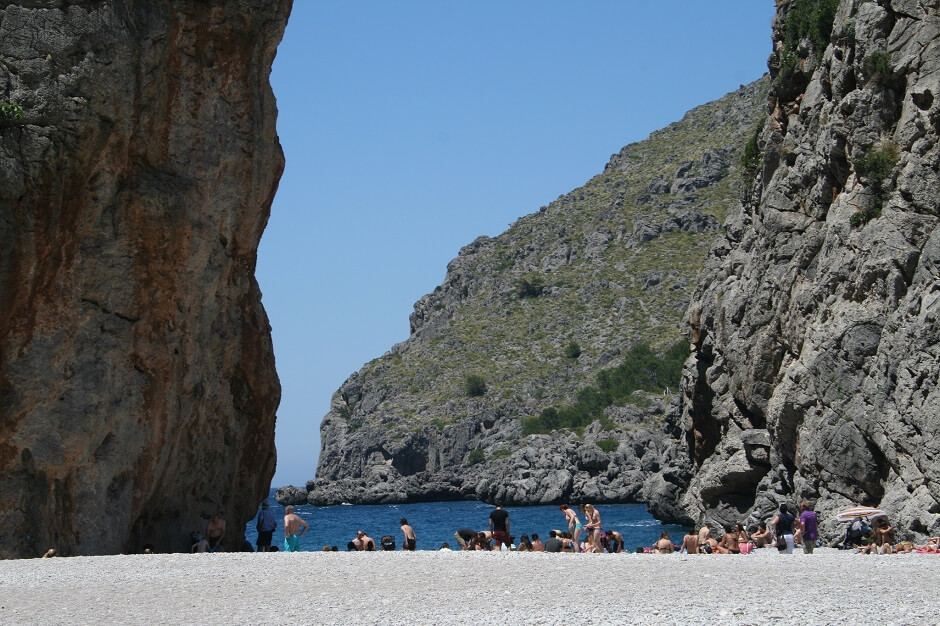 Vue de la plage de Sa Calobra à Majorque.