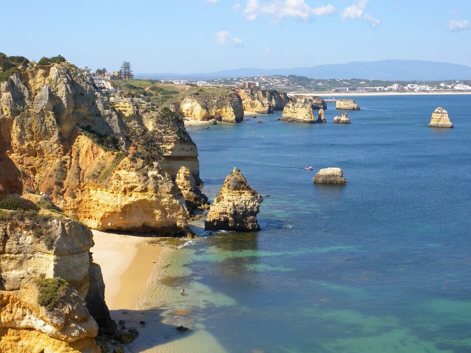 Vue des falaises de l'Algarve.