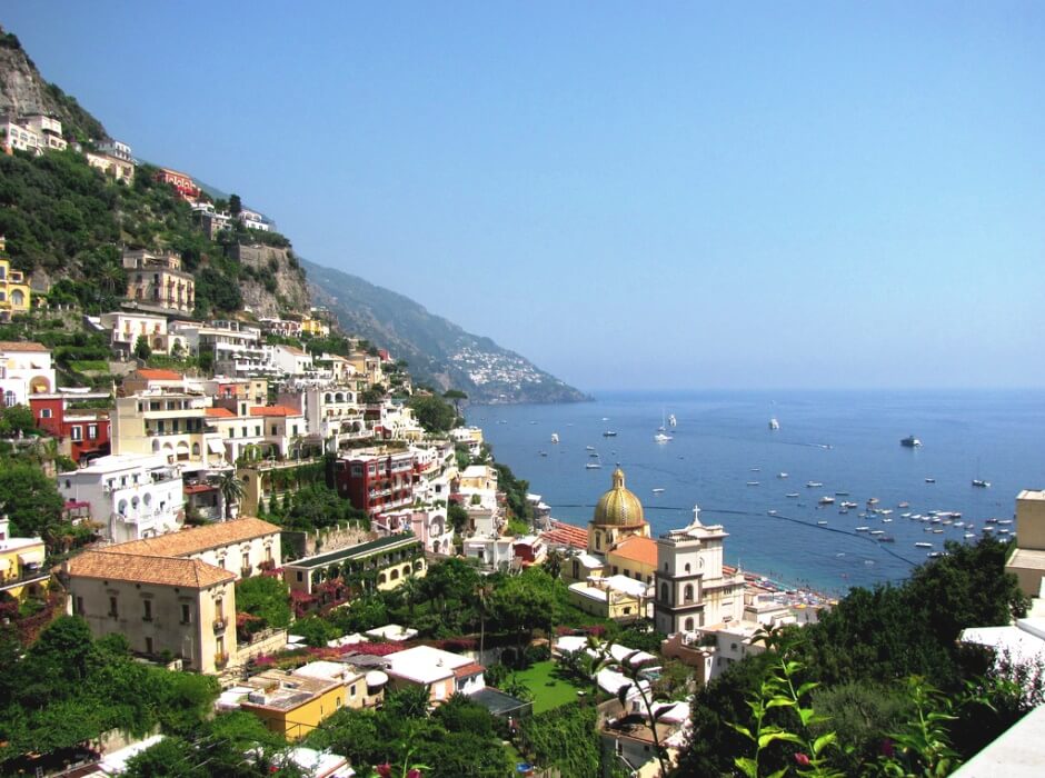 Vue de Positano en Italie.