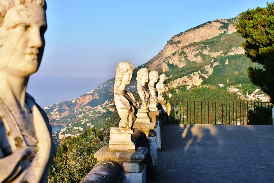 Vue du belvédère de Ravello en Italie.