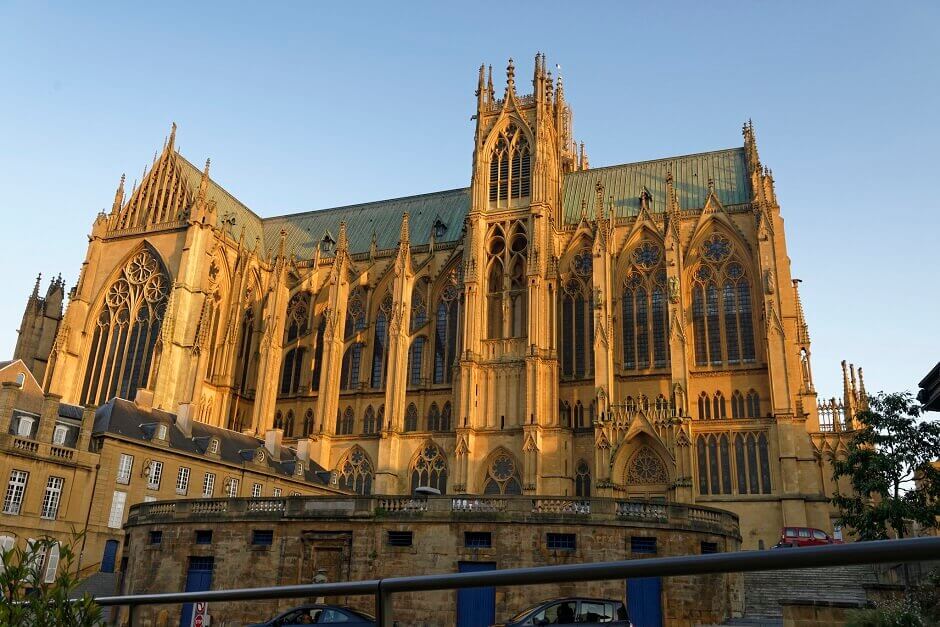 Vue sur la cathédrale de Metz.