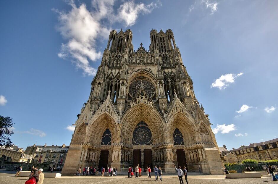 Vue de la cathédrale de Reims.