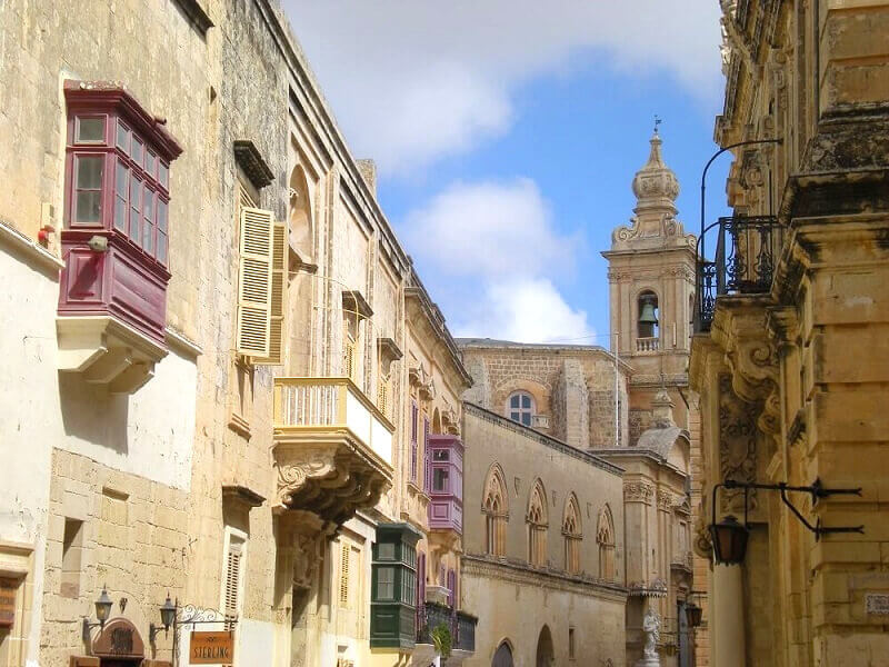 Une rue à Mdina.