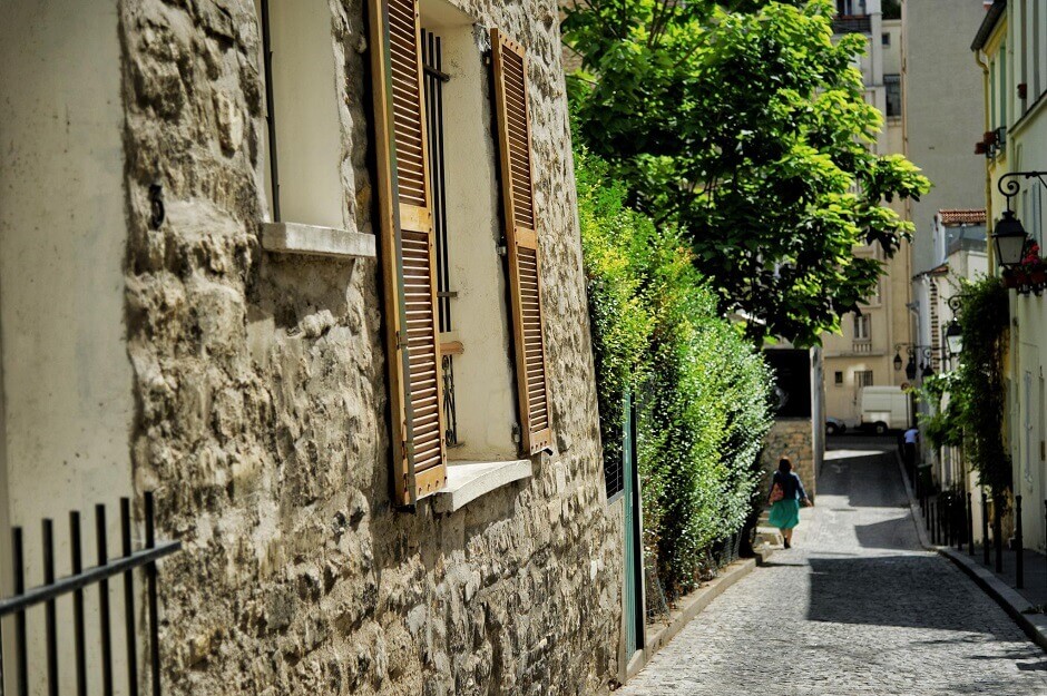 Une rue à la Butte aux Cailles à Paris.