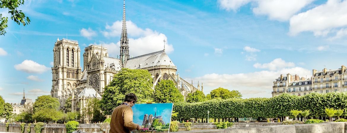 Vue de la cathédrale Notre-Dame de Paris.