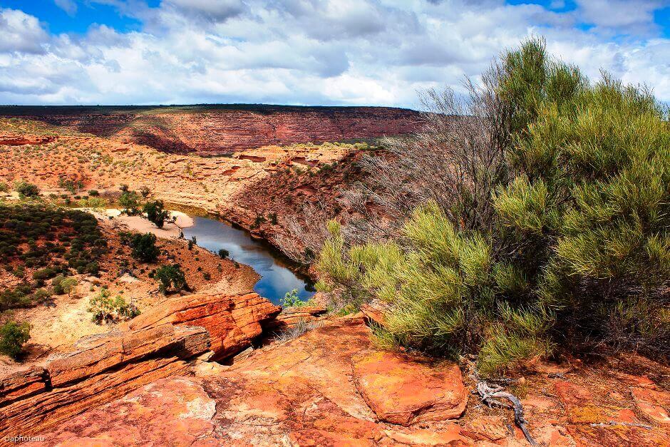 Vue du parc naturel de Kalbarri en Australie.