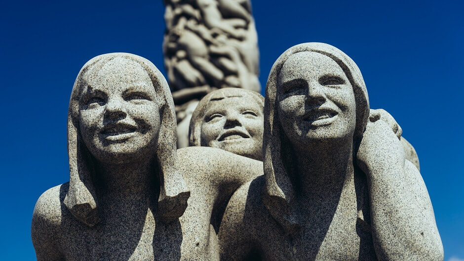 Les sculptures du parc Vigeland à Oslo.