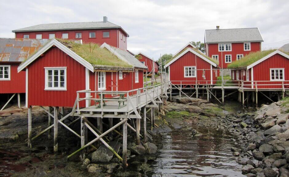 Une cabane de pêcheur aux îles Lofoten.