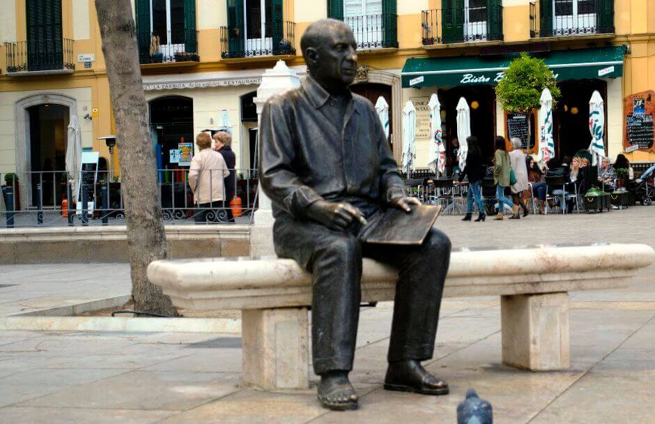 Statue de Picasso à Màlaga.