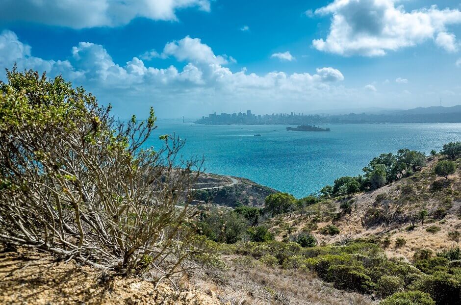 Vue de San Francisco depuis Angel Island.