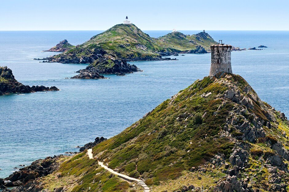 Les îles Sanguinaires près d'Ajaccio en Corse.