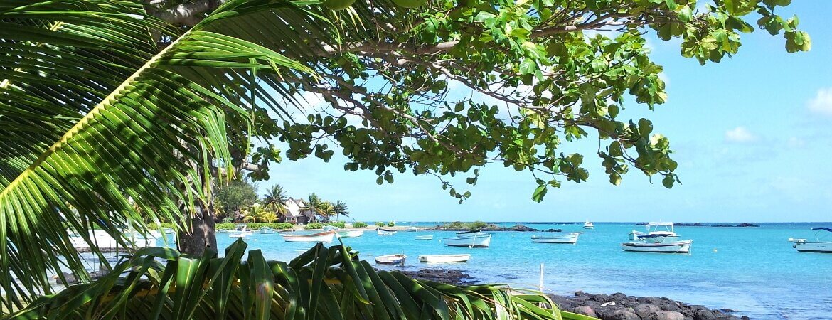 Une plage à l'île Maurice.