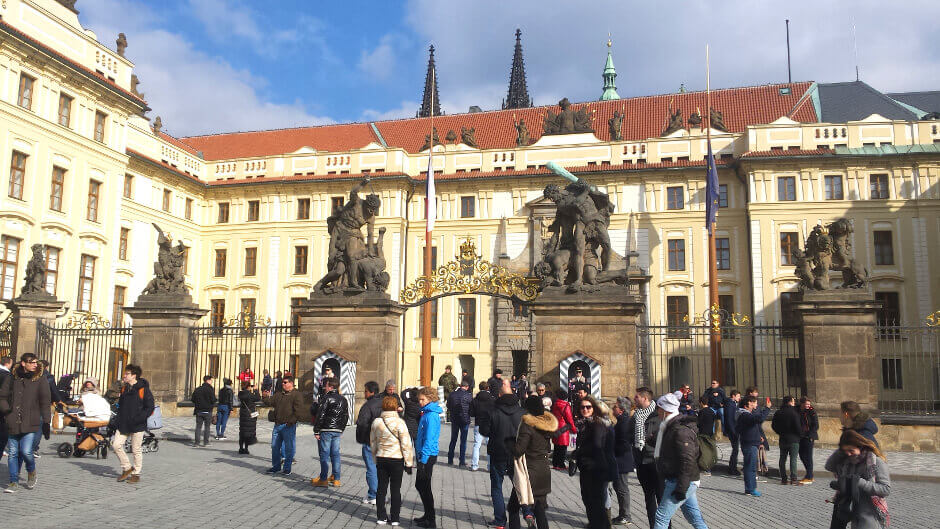 Vue du château de Prague.