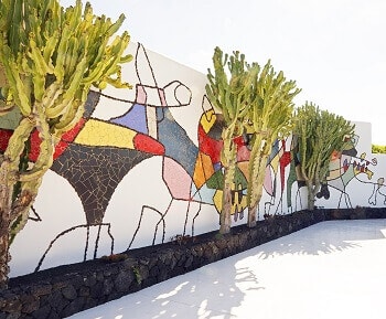Mur peint à Lanzarote.