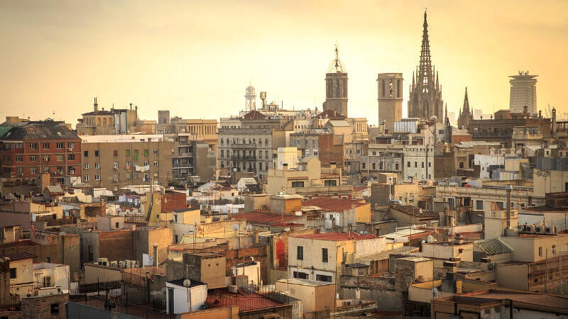 Vue du vieux Barcelone.