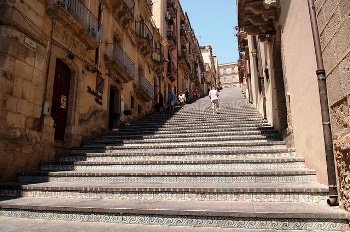 Escalier monumental en Sicile.