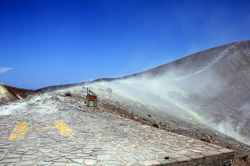 Sommet du Vulcano en Sicile.