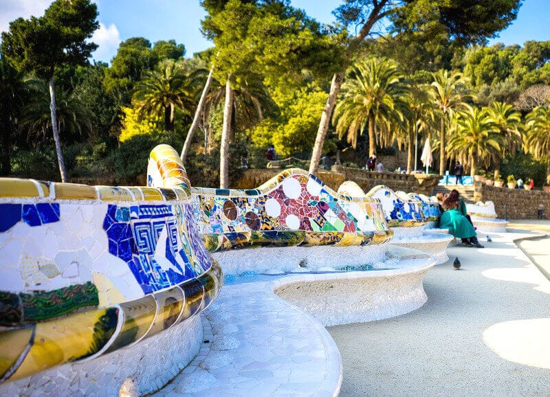 Vue du Parc Güell à Barcelone.