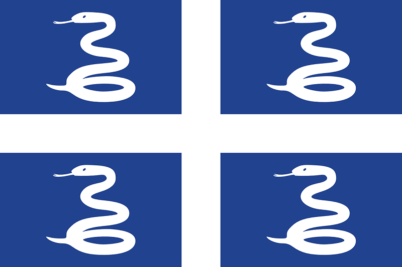 Le "drapeau aux serpents" de Martinique.