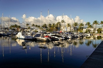 Port de plaisance en Guadeloupe.