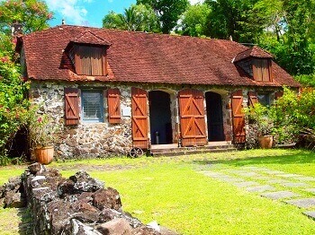 Vue du musée de la Pagerie en Martinique.