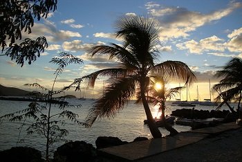 Coucher de soleil en Martinique.