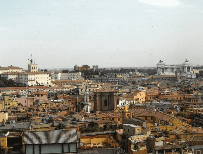 Vue panoramique sur Rome.