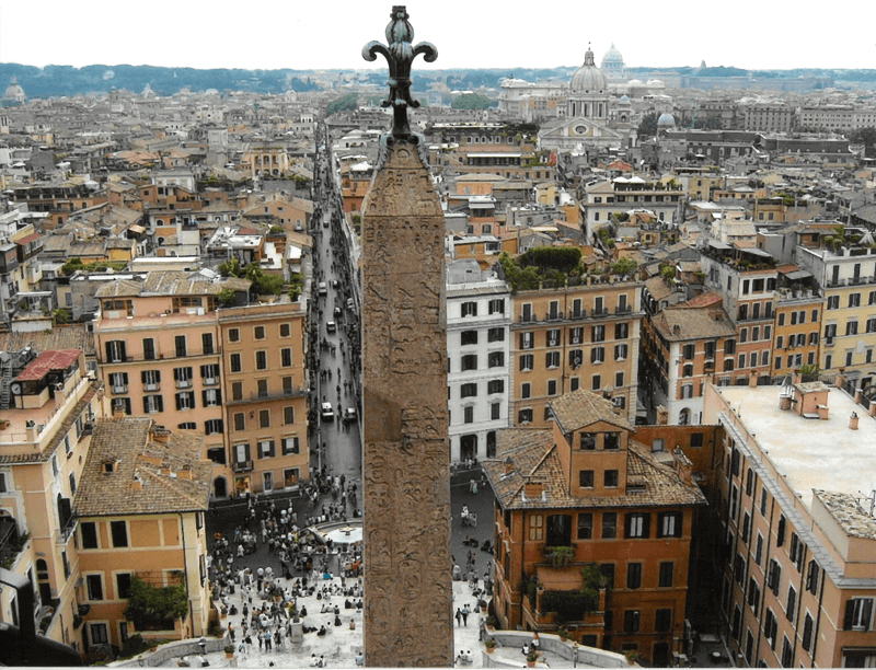 Vue de la place d'Espagne à Rome.