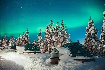 Hôtel chalet et igloos en Finlande.